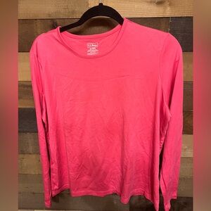 L.L.Bean woman’s pink long sleeve top XL